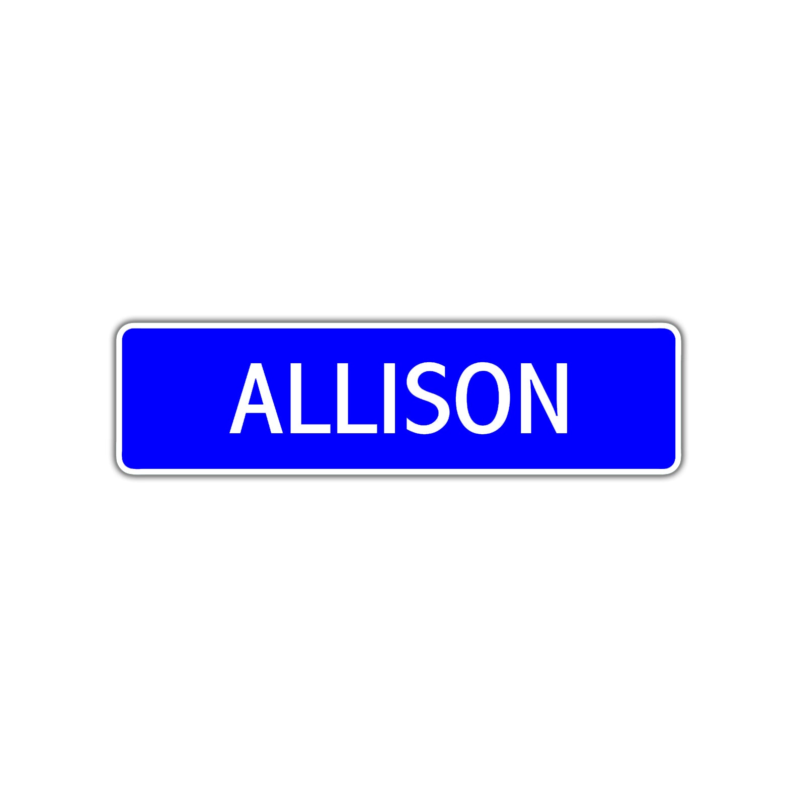 Allison Street Sign Children Name Room Plate