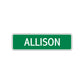 Allison Street Sign Children Name Room Plate