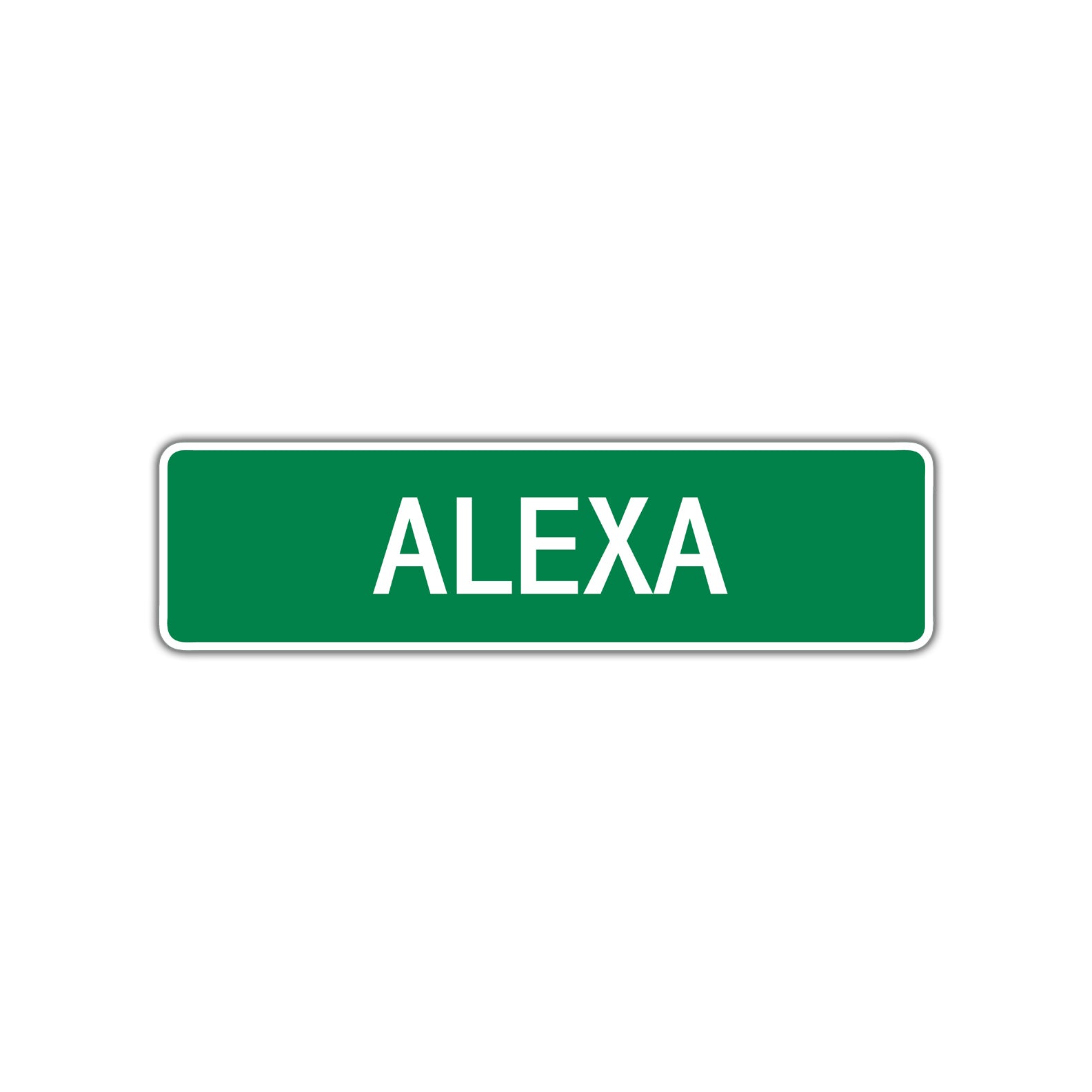 Alexa Street Sign Children Name Room Plate