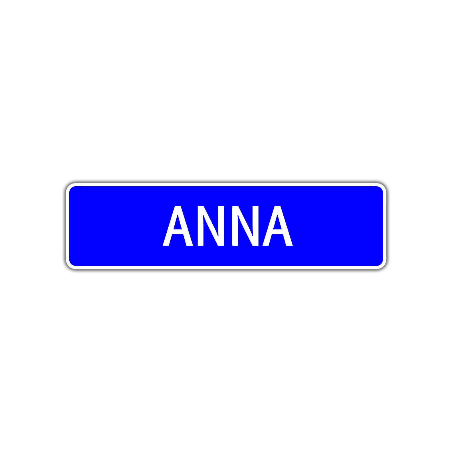 Anna Street Sign Children Name Room Plate