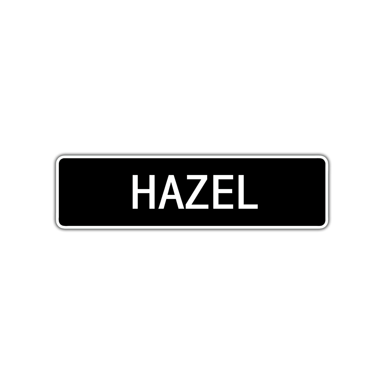 Hazel Street Sign Children Name Room Plate