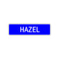 Hazel Street Sign Children Name Room Plate