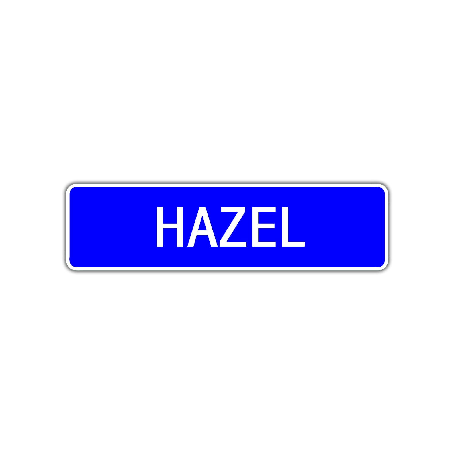 Hazel Street Sign Children Name Room Plate