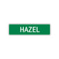 Hazel Street Sign Children Name Room Plate