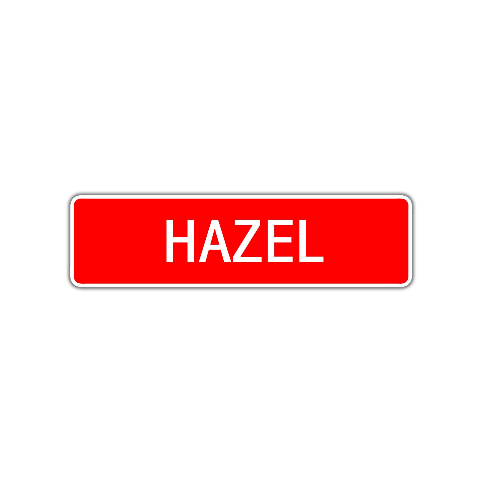 Hazel Street Sign Children Name Room Plate