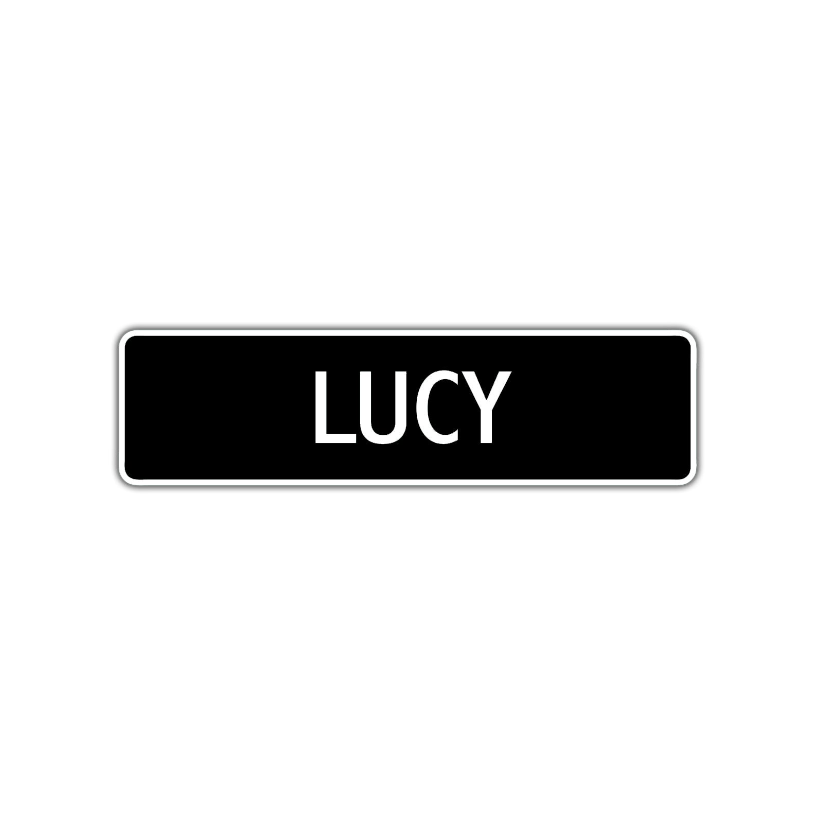 Lucy Street Sign Children Name Room Plate