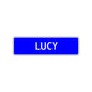 Lucy Street Sign Children Name Room Plate