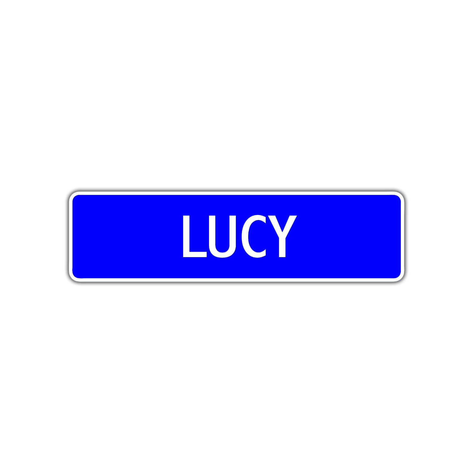 Lucy Street Sign Children Name Room Plate