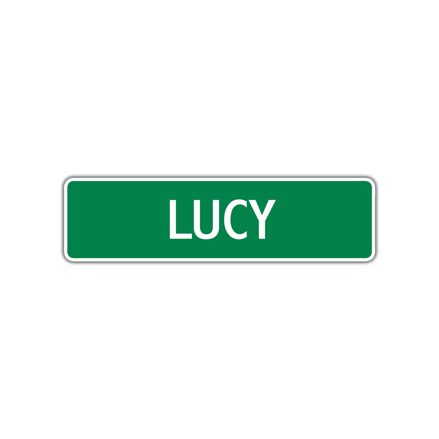 Lucy Street Sign Children Name Room Plate