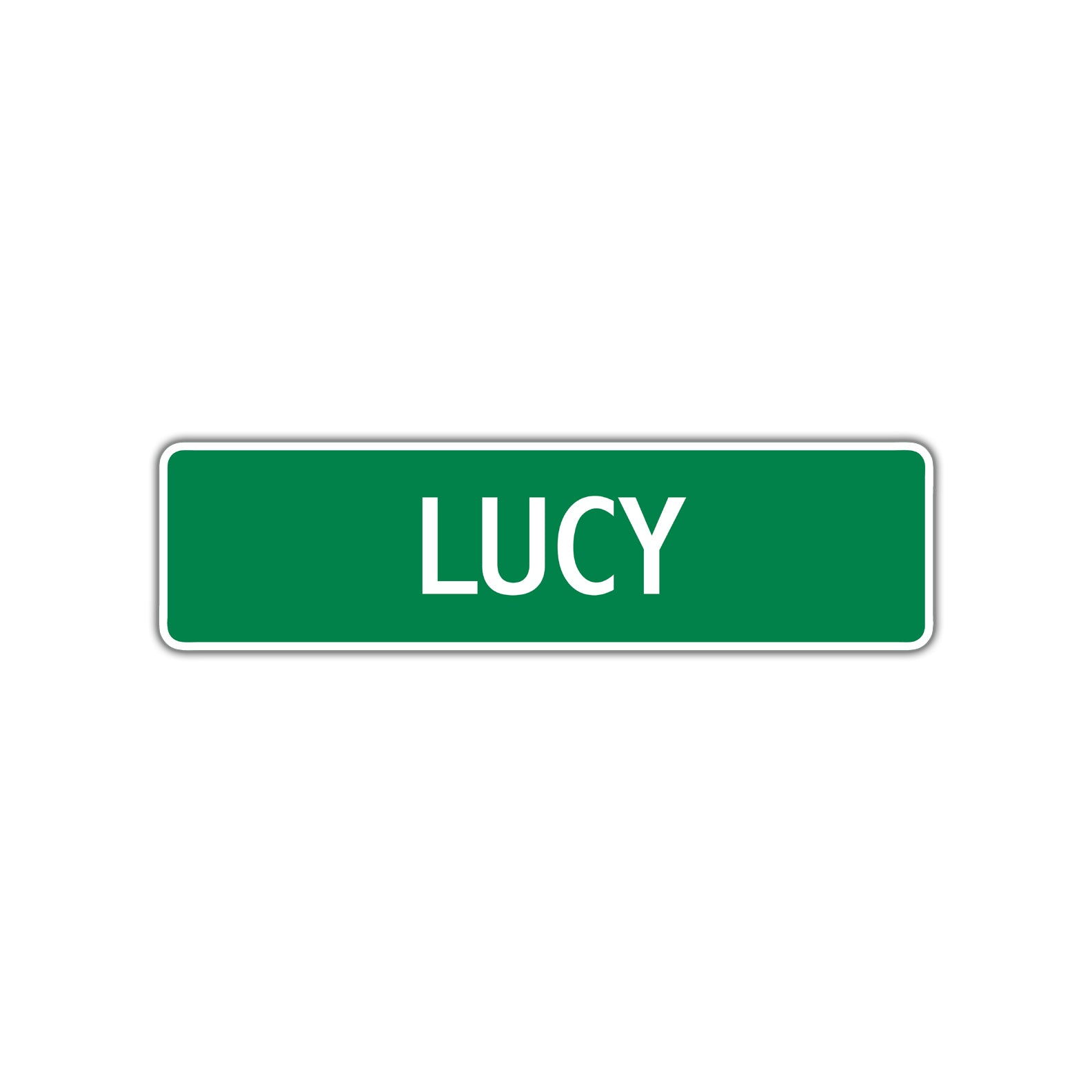 Lucy Street Sign Children Name Room Plate