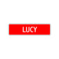 Lucy Street Sign Children Name Room Plate