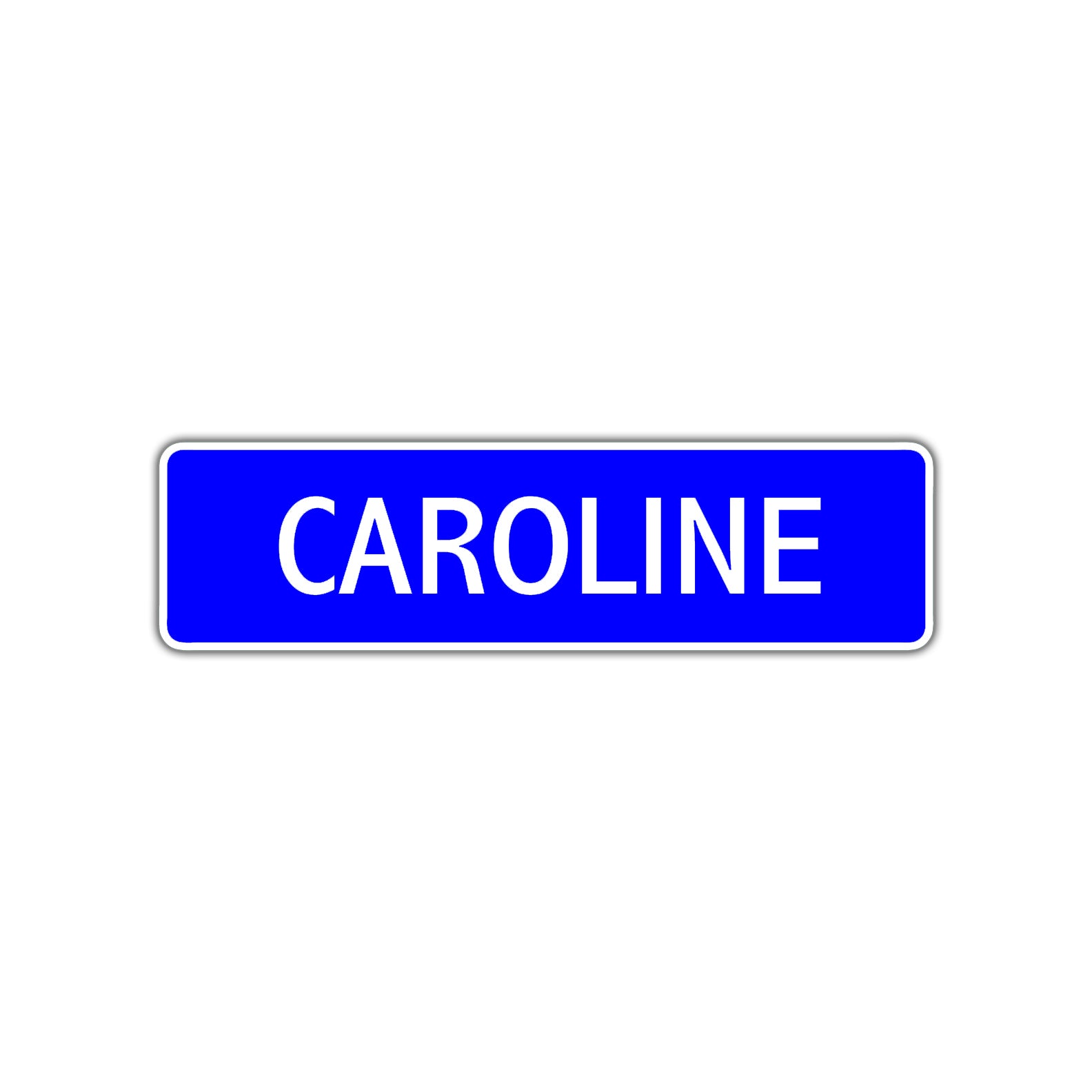 Caroline Street Sign Children Name Room Plate