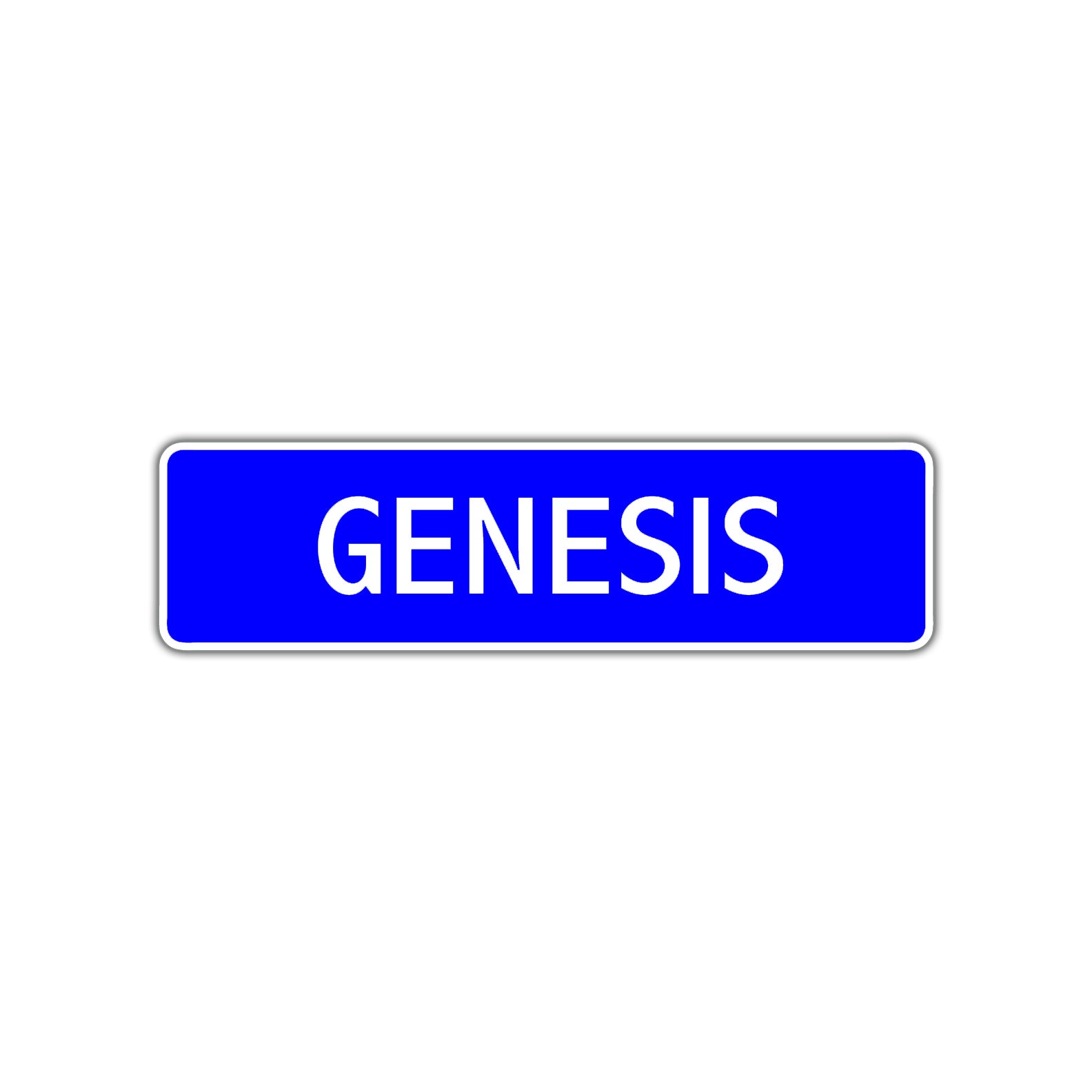 Genesis Street Sign Children Name Room Plate