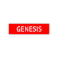 Genesis Street Sign Children Name Room Plate