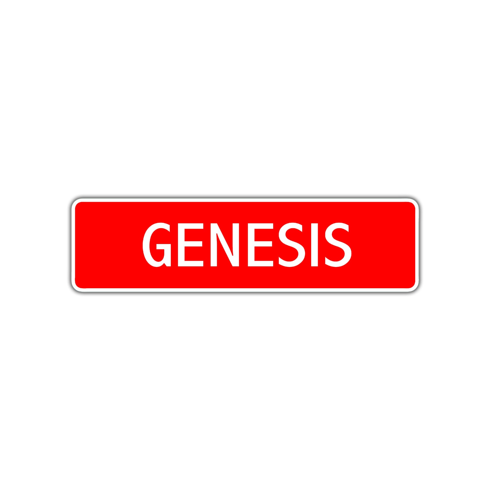 Genesis Street Sign Children Name Room Plate
