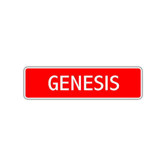 Genesis Street Sign Children Name Room Plate