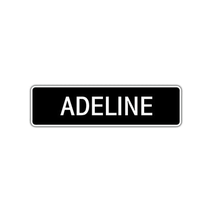 Adeline Street Sign Children Name Room Plate