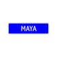 Maya Street Sign Children Name Room Plate
