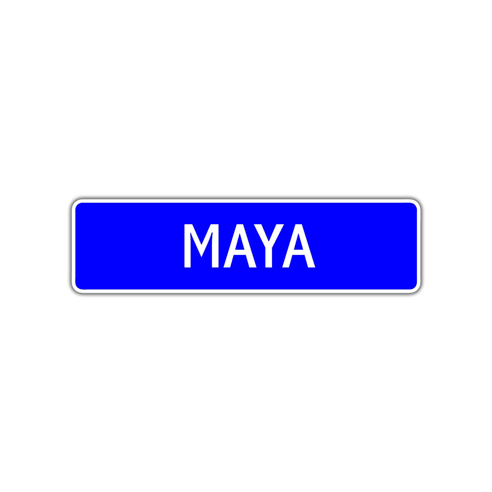 Maya Street Sign Children Name Room Plate