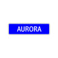 Aurora Street Sign Children Name Room Plate