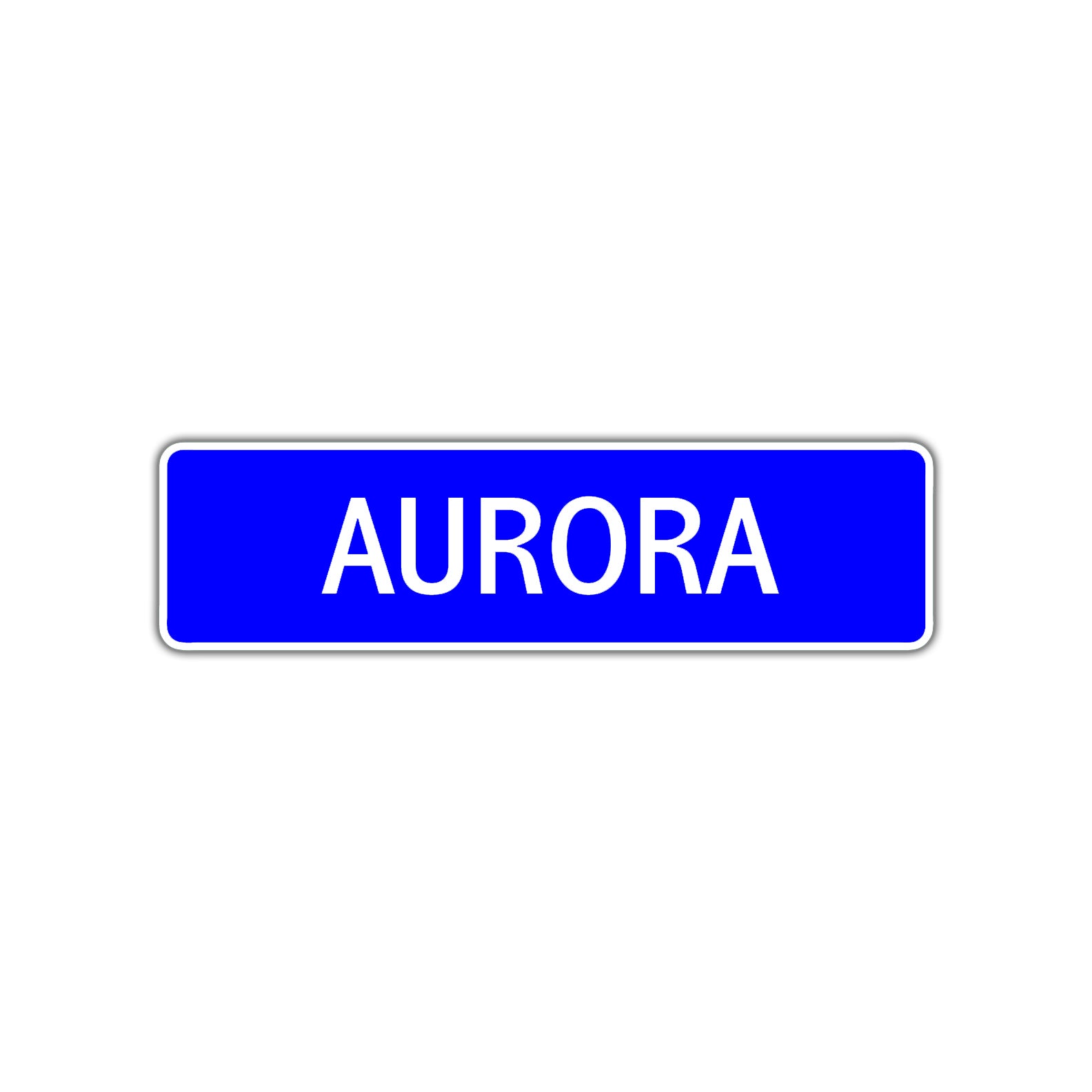 Aurora Street Sign Children Name Room Plate