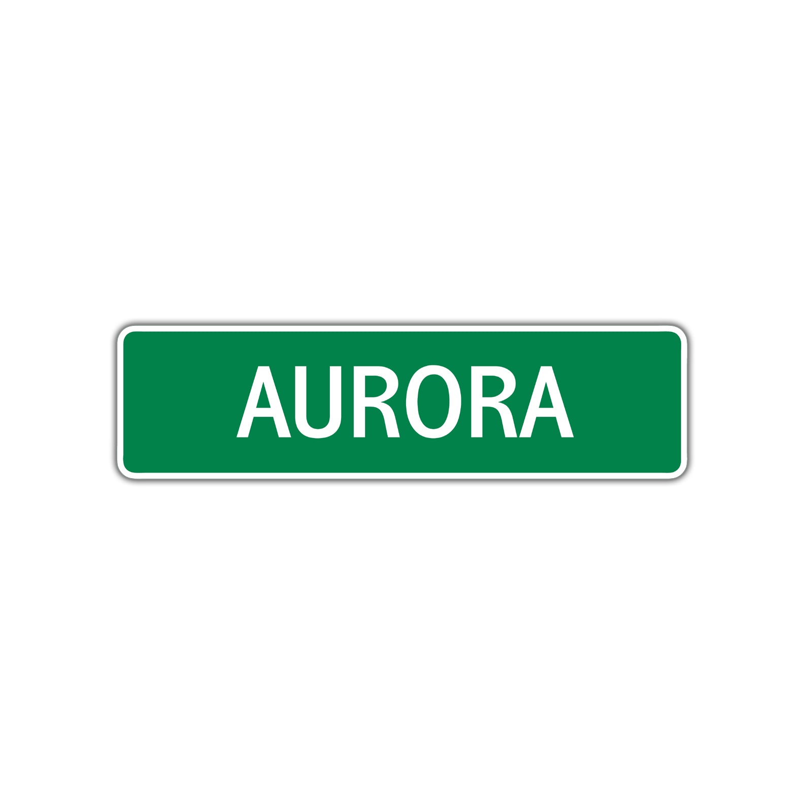 Aurora Street Sign Children Name Room Plate