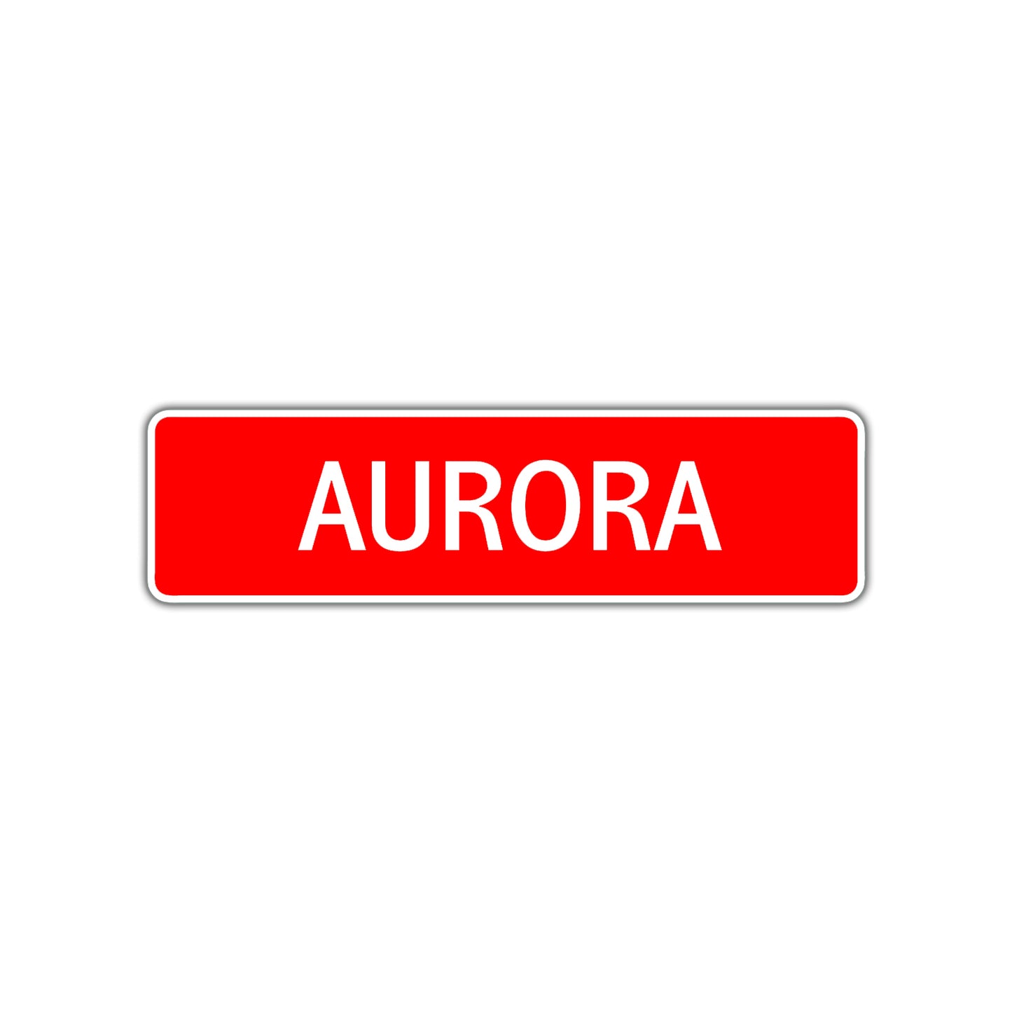 Aurora Street Sign Children Name Room Plate