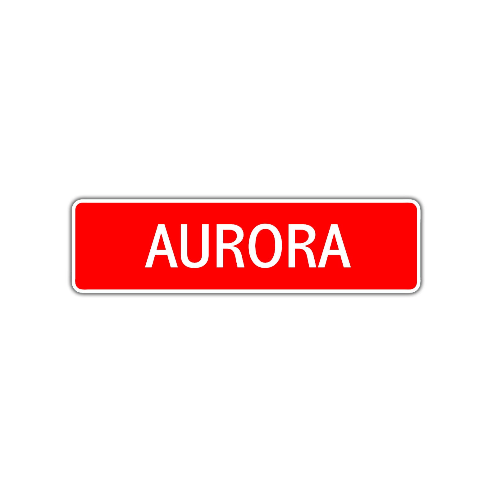 Aurora Street Sign Children Name Room Plate