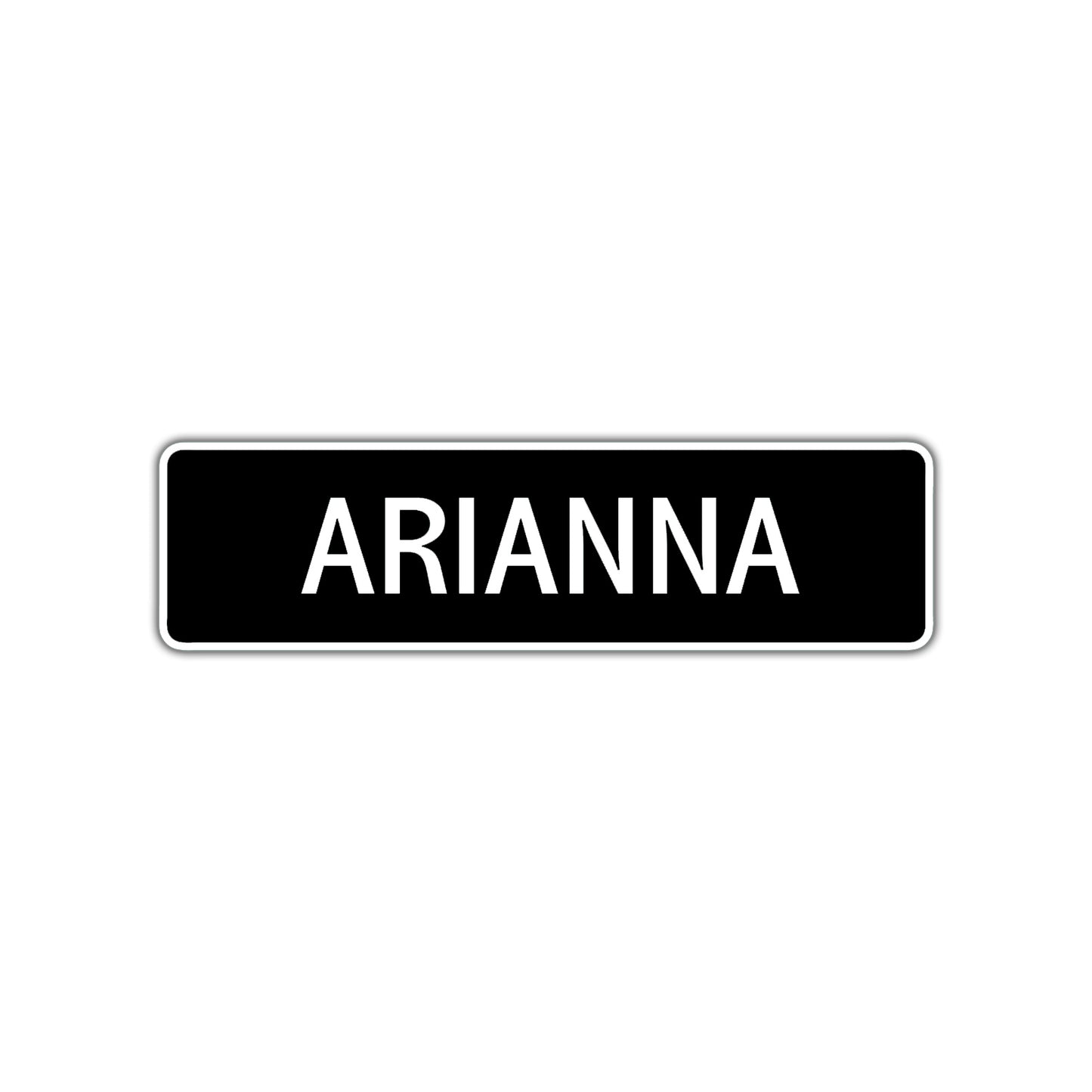 Arianna Street Sign Children Name Room Plate