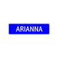 Arianna Street Sign Children Name Room Plate