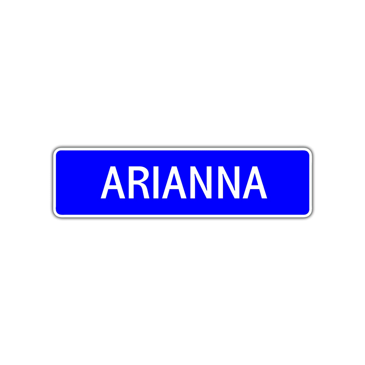 Arianna Street Sign Children Name Room Plate