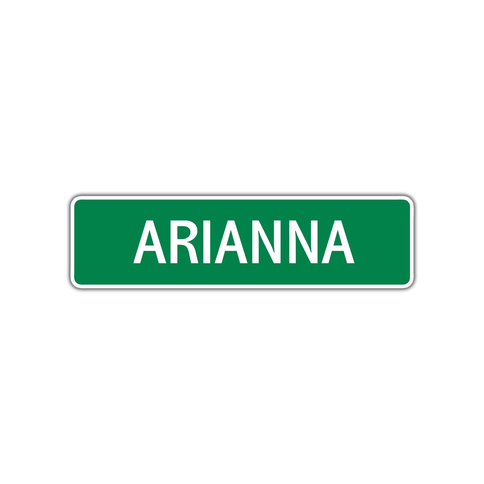 Arianna Street Sign Children Name Room Plate