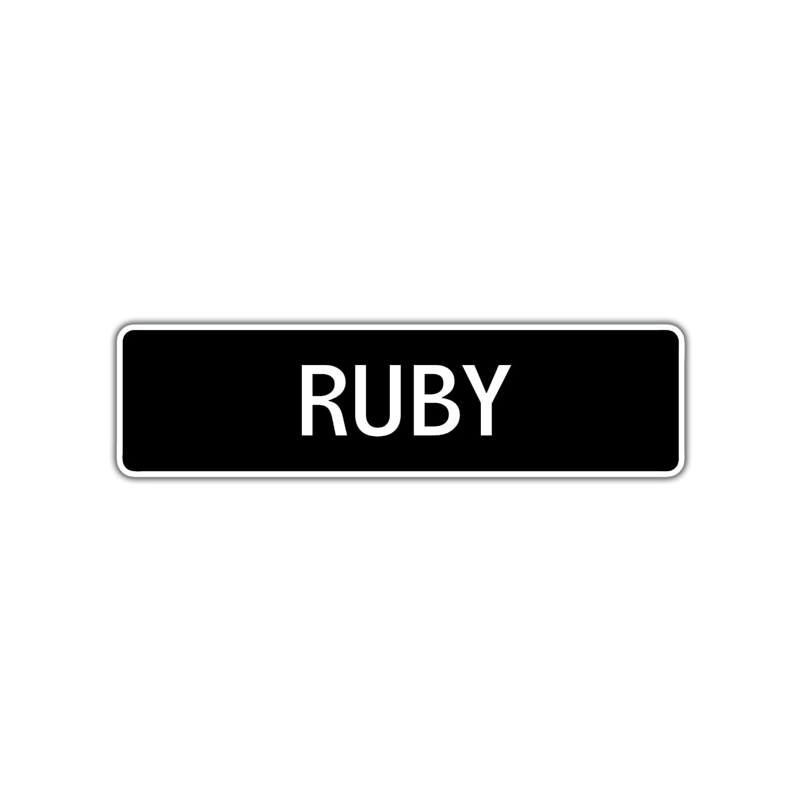 Ruby Street Sign Children Name Room Plate