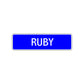Ruby Street Sign Children Name Room Plate