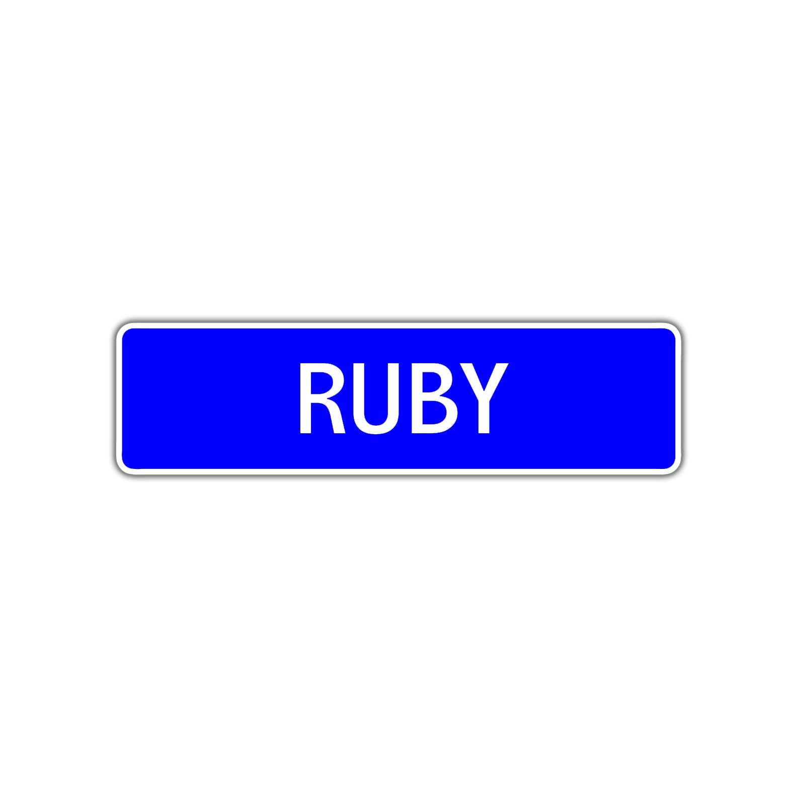 Ruby Street Sign Children Name Room Plate