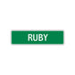 Ruby Street Sign Children Name Room Plate