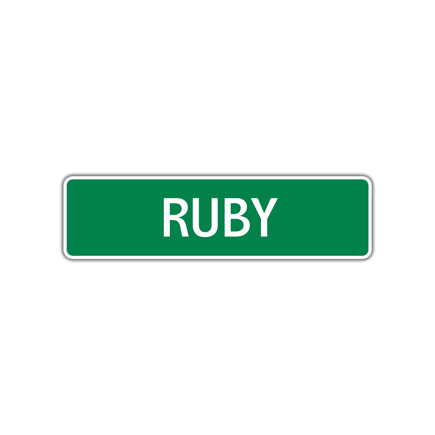 Ruby Street Sign Children Name Room Plate