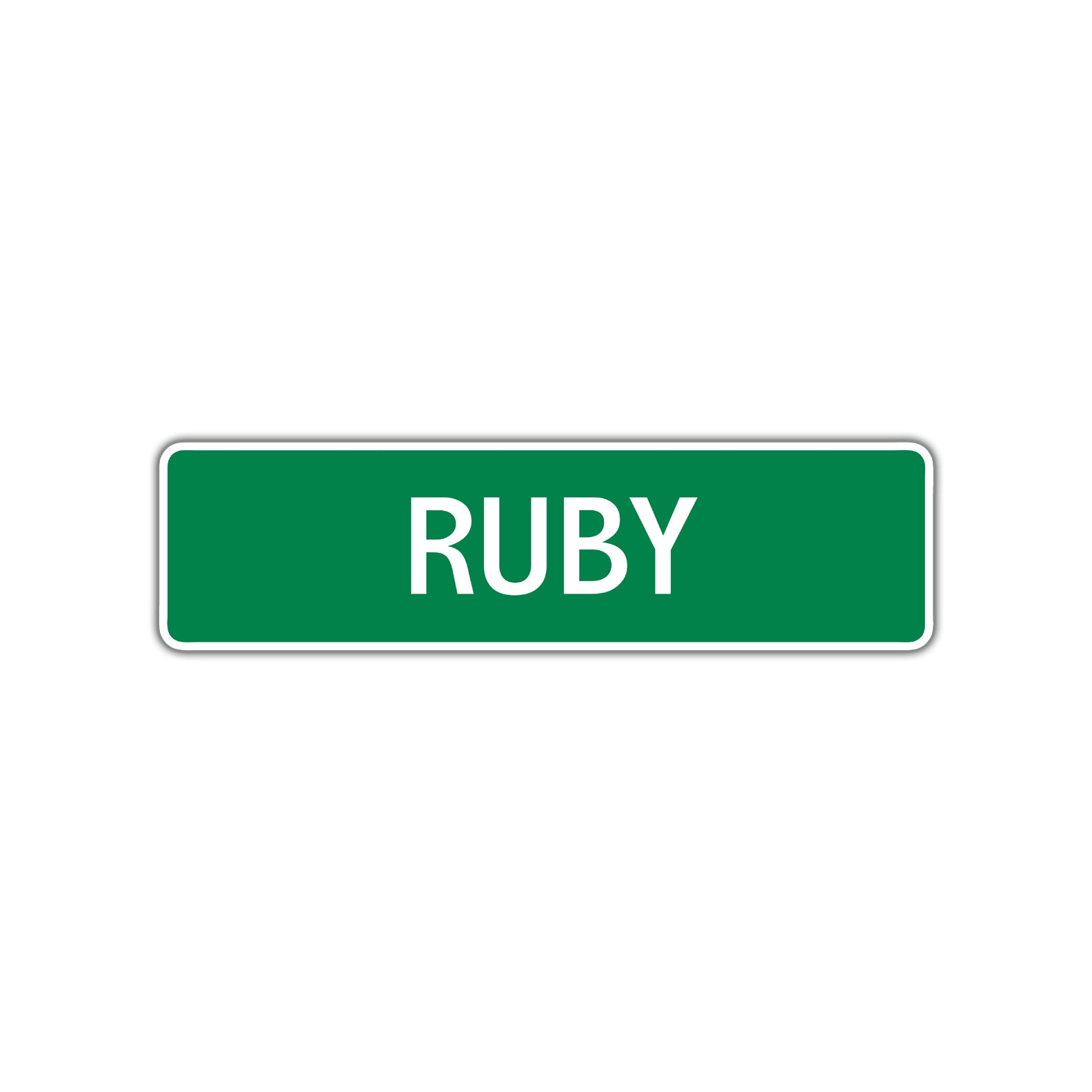 Ruby Street Sign Children Name Room Plate