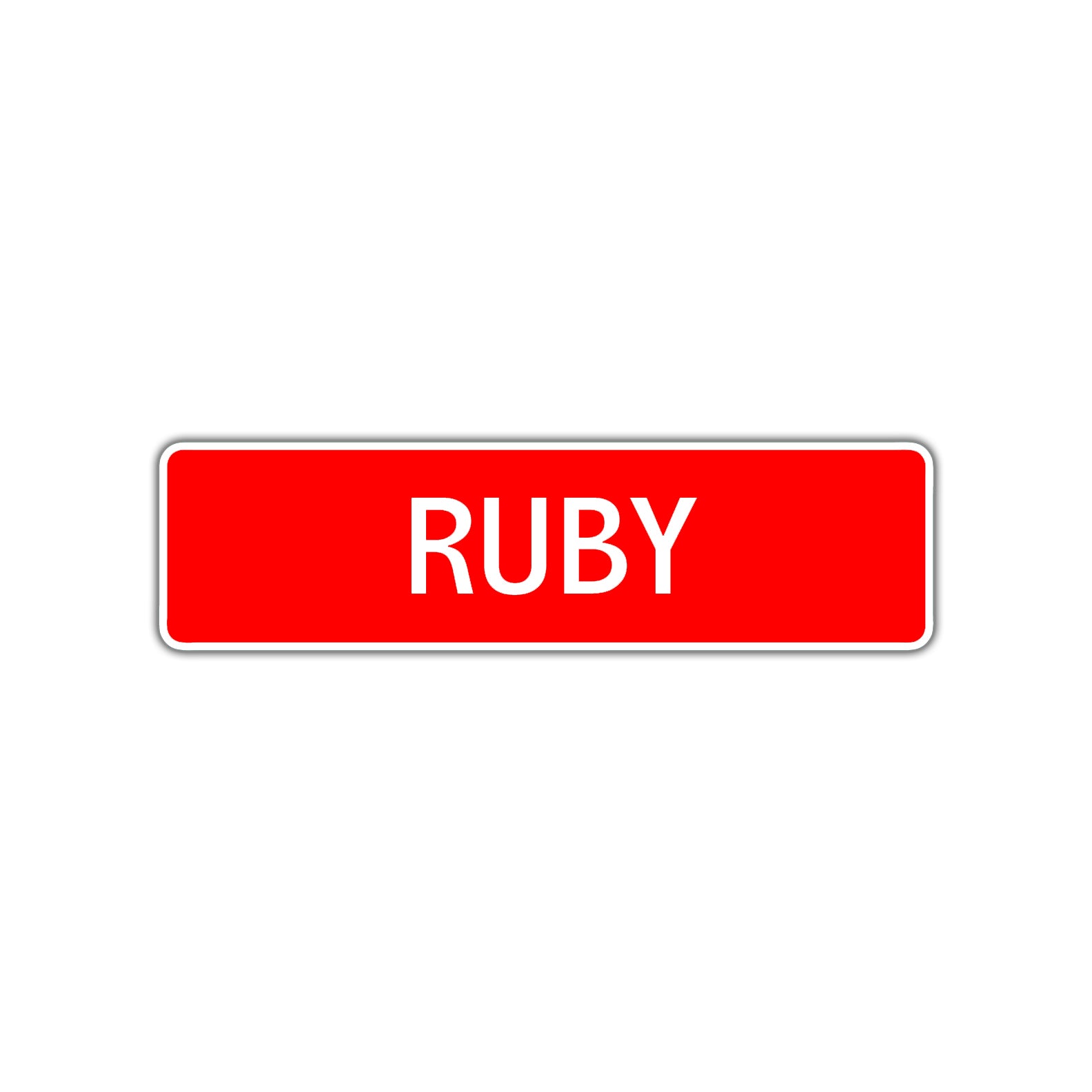 Ruby Street Sign Children Name Room Plate - Sign Fever
