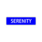 Serenity Street Sign Children Name Room Plate