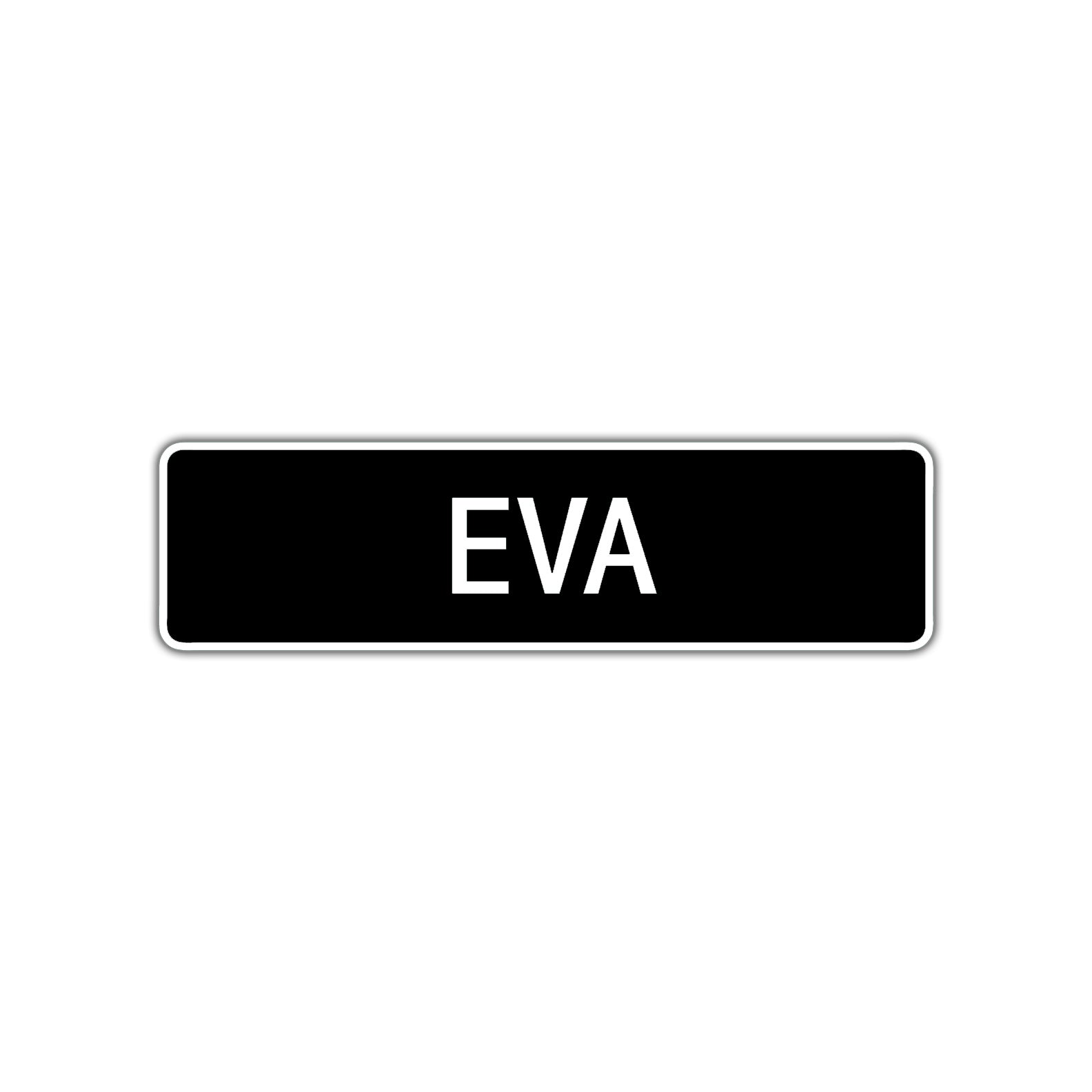 Eva Street Sign Children Name Room Plate