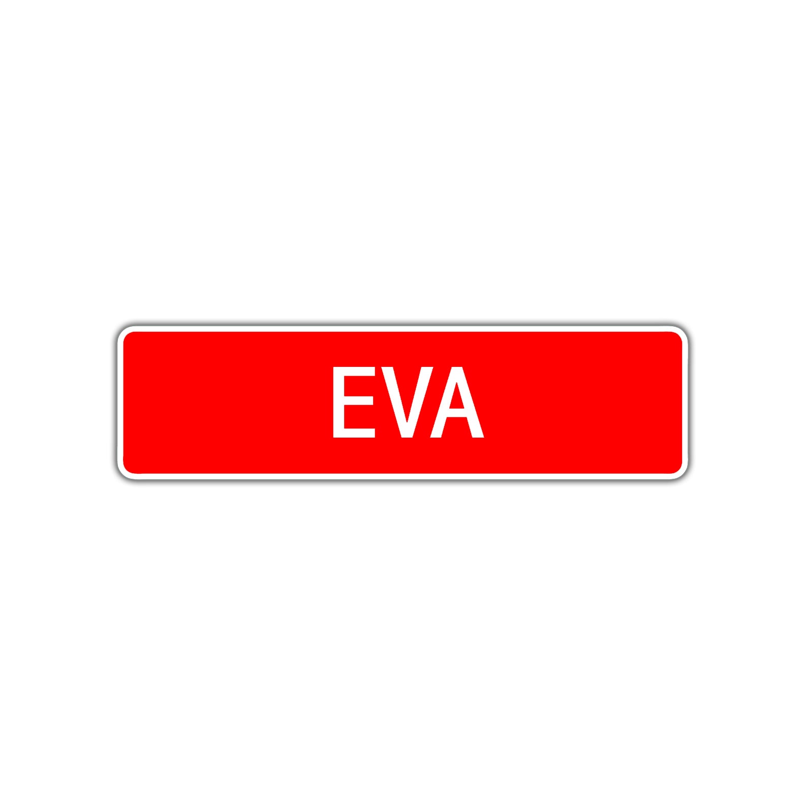 Eva Street Sign Children Name Room Plate