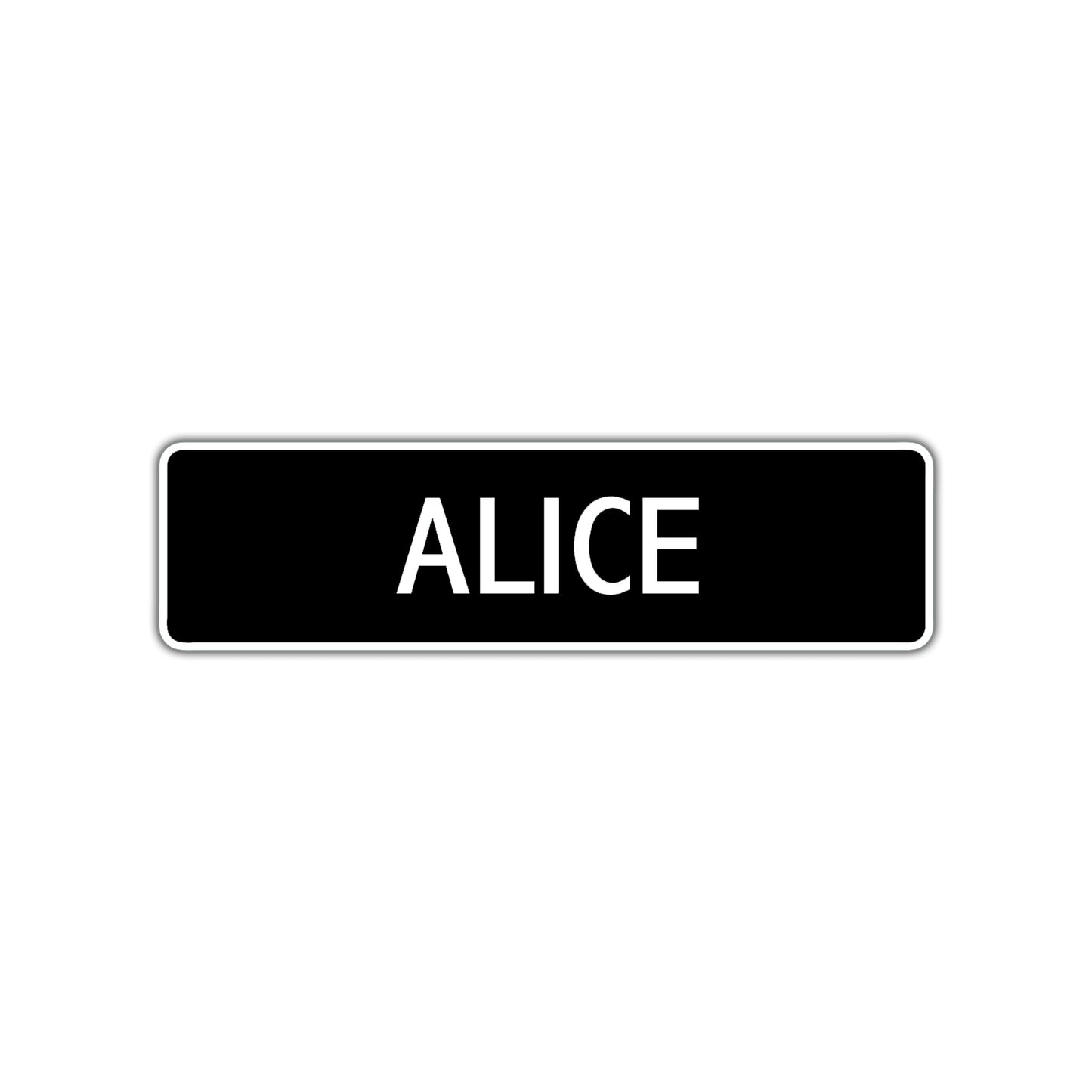 Alice Street Sign Children Name Room Plate