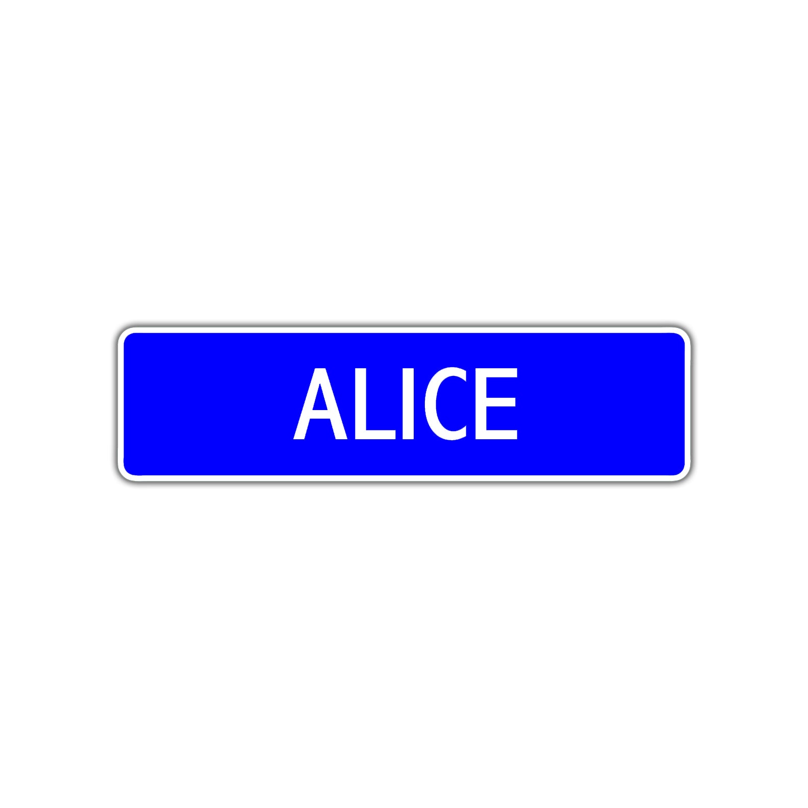 Alice Street Sign Children Name Room Plate