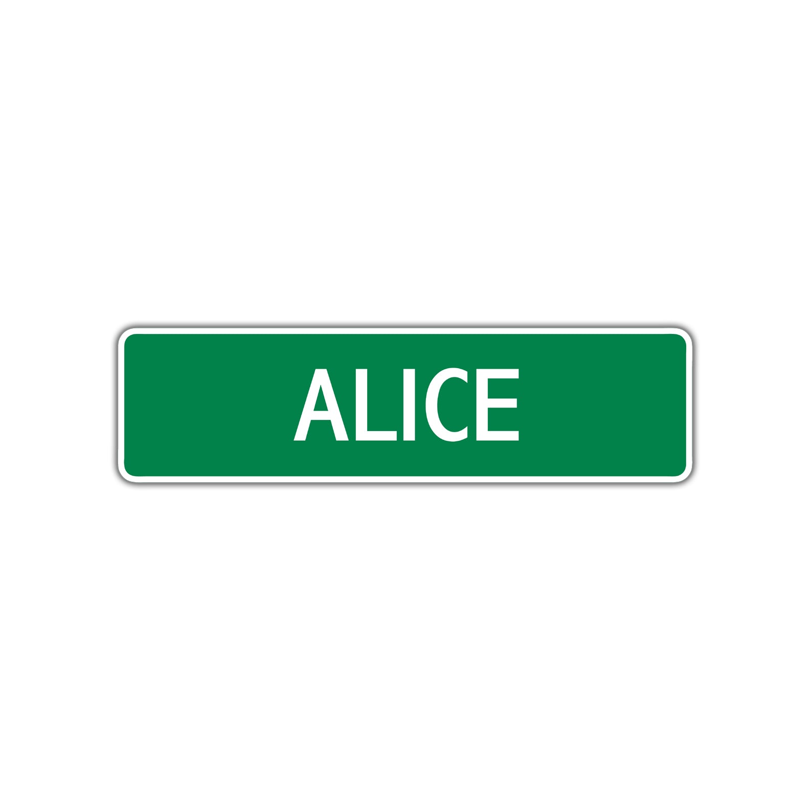 Alice Street Sign Children Name Room Plate