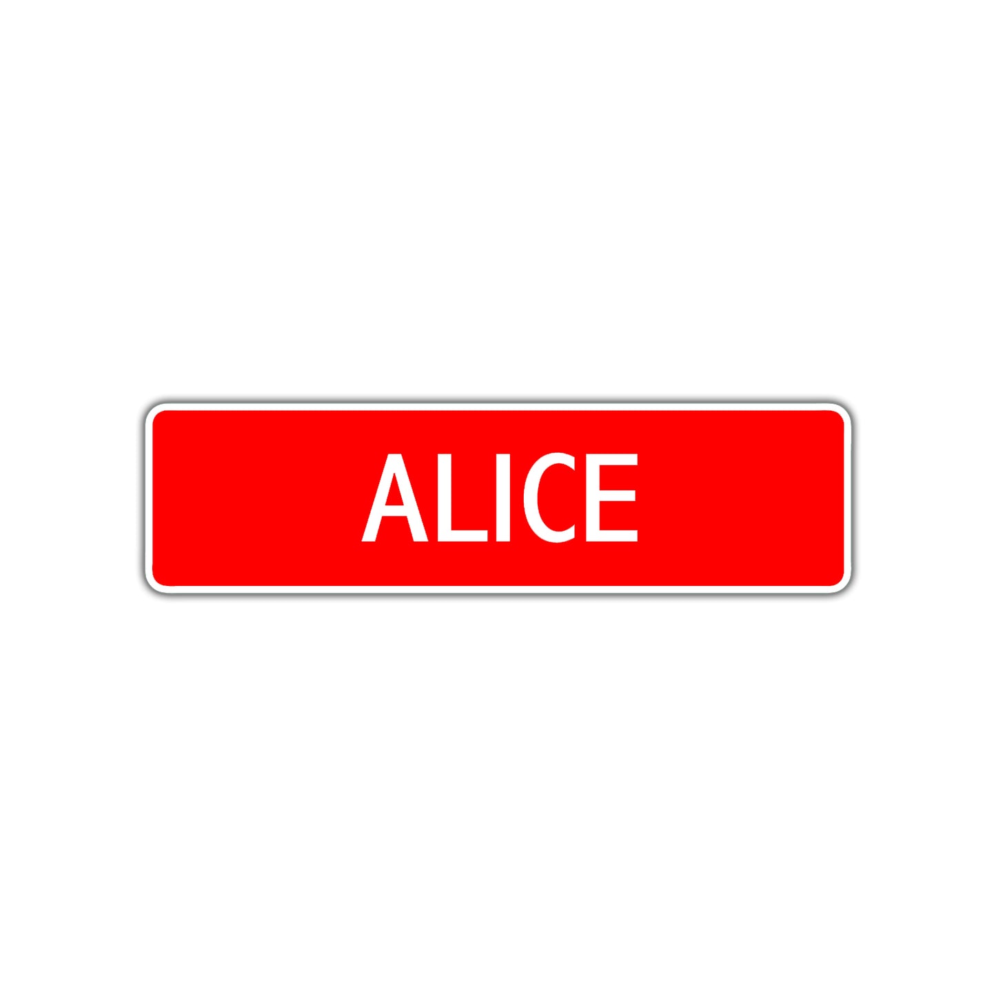 Alice Street Sign Children Name Room Plate