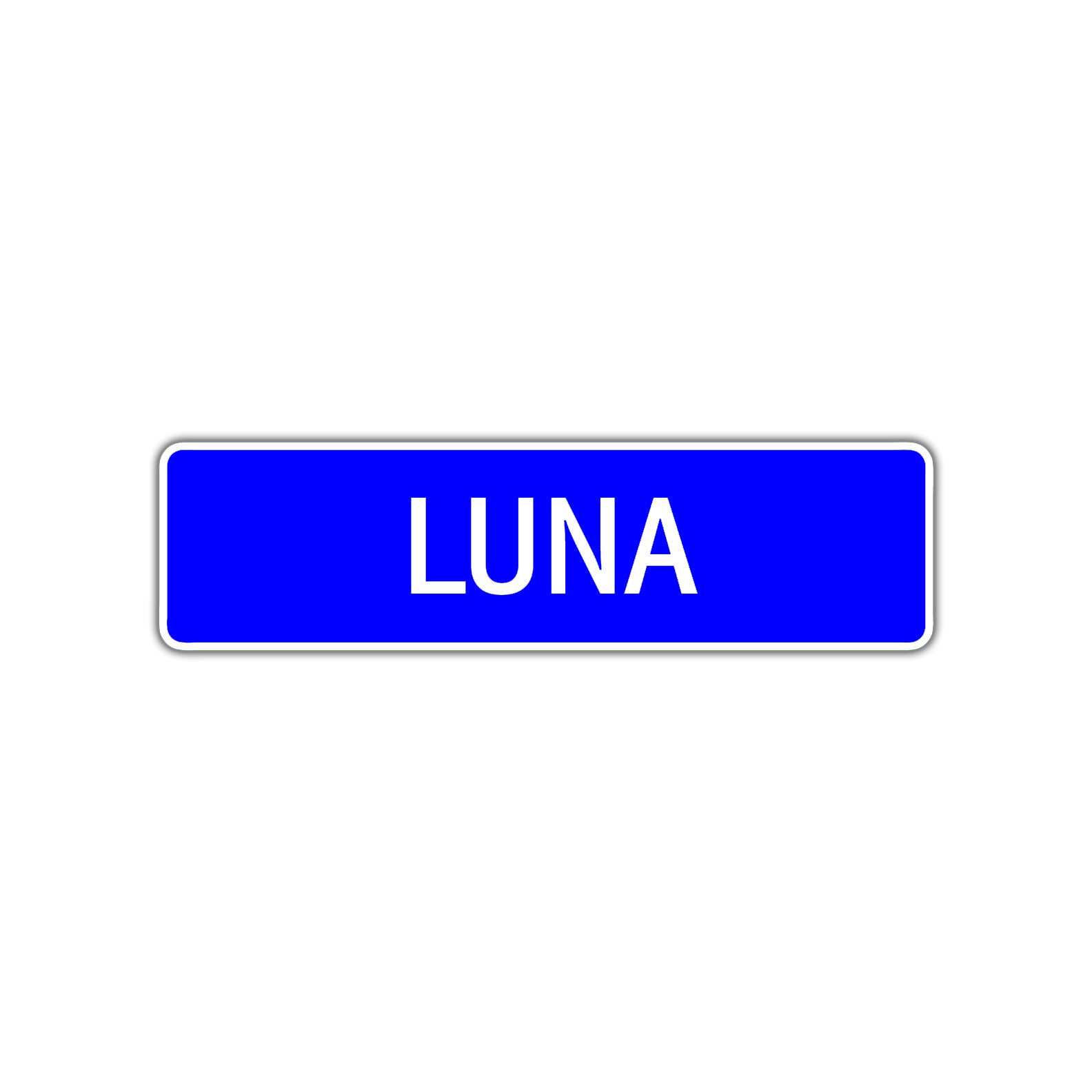 Luna Street Sign Children Name Room Plate