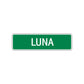 Luna Street Sign Children Name Room Plate