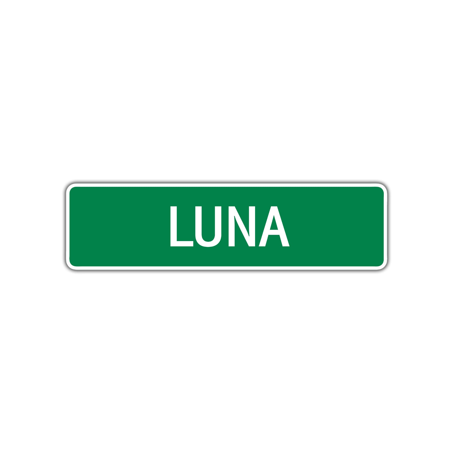 Luna Street Sign Children Name Room Plate