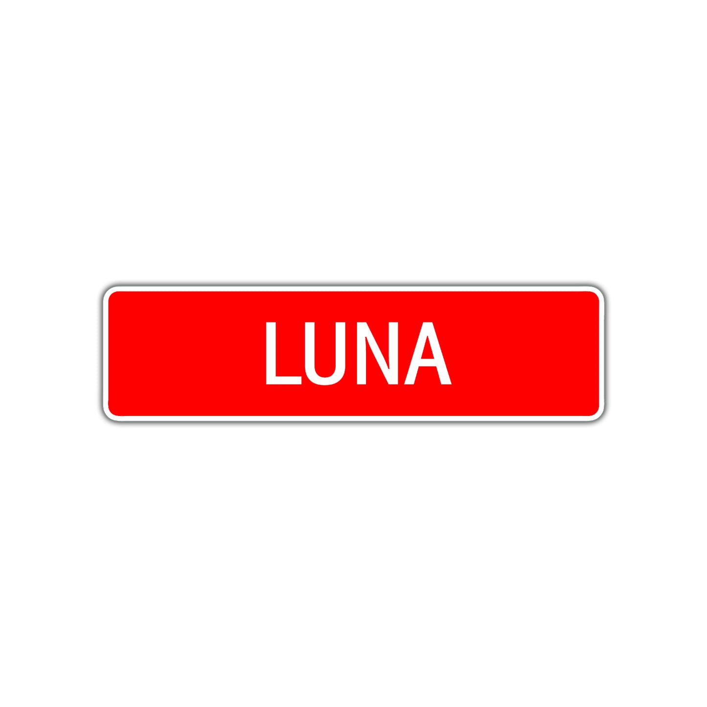 Luna Street Sign Children Name Room Plate